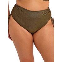 Elomi Women's Sunset Shimmer Adjustable Bikini Brief in Brown | Size: 14