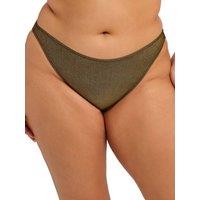 Elomi Women's Sunset Shimmer High Leg Bikini Brief in Brown | Size: 14