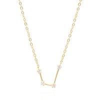 Gold Trip Women's Aquarius Zodiac Constellation Necklace in Gold