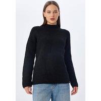 MixRay Women's Knit Half Turtleneck Sweater in Black