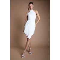 Coast Women's Satin Woven Bridal Mini Dress in Ivory | Size: 8