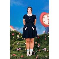 Hell Bunny Women's Care Bears Collaboration Spring Summer Love-a-Lot Pinafore Skirt in Black | Size: Small
