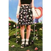 Hell Bunny Women's Care Bears Collaboration Spring Summer Printed Roxi Mini Skirt in Black | Size: Large