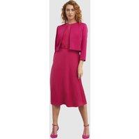 Hobbs London Women's Elize Cropped 3/4 Sleeve Occasion Jacket in Fuchsia | Size: 8