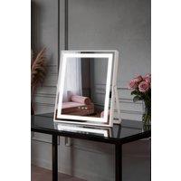 Fascinate Women's Hollywood LED Tabletop Vanity Mirror - 26x31cm Compact Desk Design, 192 LEDs, Dimmable Makeup Station - Perfect Gift for Her