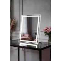 Fascinate Women's Hollywood LED Tabletop Vanity Mirror - 30x42cm 360 Rotation, Space-Saving Desk Design, High-CRI Dimmable Studio - Best Gift for