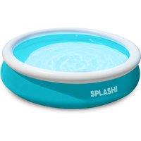 Splash 10ft Inflatable Swimming Pool Garden Paddling Pool for Kids & Adults with Safety Valve Hose Adaptor in Blue | Size: 6