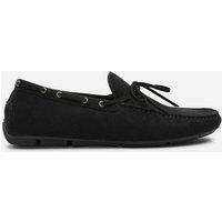 Where's That From Men's Carter Suede Slip on Lace Detail Loafer in Black | Size: 11
