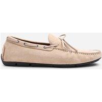 Where's That From Men's Carter Suede Slip on Lace Detail Loafer in Beige | Size: 8