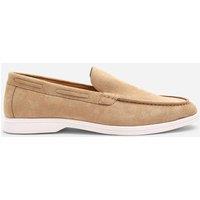 Where's That From Men's Trent Suede Slip On Easy Loafer in Beige | Size: 9