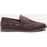 Where's That From Men's Colby Weave Slip on Loafers in Brown | Size: 12