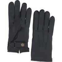 GABICCI Men's '520' Soft Lambskin Real Leather Fleece Lining Gloves in Black | Size: S/M