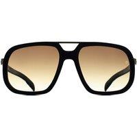 David Beckham Men's Square Black Gold Brown Gradient DB 7101/S