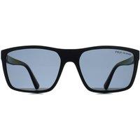 Polo Ralph Lauren Men's Rectangle Shiny Dark Grey Dark Grey Polarized PH4133