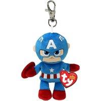 TY Key Clip Marvel Captain America Soft Plush Keychain