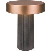BRILONER Beige 3W Rechargeable Dimmable LED Table Lamp in Bronze
