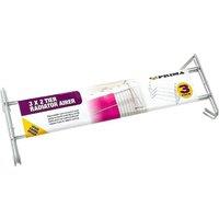 BARGAINS-GALORE 3 Pack Over Radiator Airer 2 Tier Towel Rail Hanger Dry Clothes Indoor in White