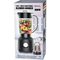 BARGAINS-GALORE 2 In 1 Multi Functional Blender With Grinder 600w 5 Speed Processor in Black