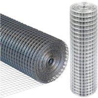 BARGAINS-GALORE Square Mesh Galvanised Garden Wire 600mm X 5m Chicken Fencing Wire Diy in Silver