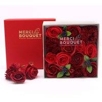 Serenityy Square Box Classic Red Soap Roses