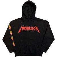 Rock Off officially Licensed Products Metallica Flower Skull Pullover Hoodie in Black | Size: Large