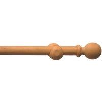 Blinds Outlet Wooden Eyelet Curtain Pole in Beige | Size: 120 cm