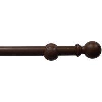 Blinds Outlet Wooden Eyelet Curtain Pole in Dark Brown | Size: 160 cm