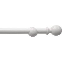 Blinds Outlet Wooden Eyelet Curtain Pole in White | Size: 160 cm