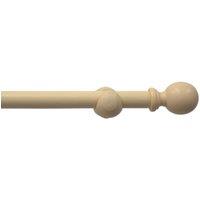 Blinds Outlet Wooden Eyelet Curtain Pole in Cream | Size: 300 cm