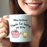 Aye Do Gifts Teacher Thanks For Helping Me Grow Mug Gift | Teacher School Gift in White