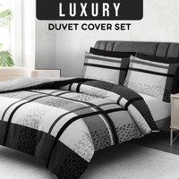 Pamposh Premium Brushed Microfibre Duvet Cover Set in Grey | Size: Single