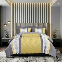 Pamposh Luxurious Duvet cover Set Reversible Bedding Sets in Yellow | Size: Single