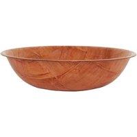 Nordara 15cm-Wooden Woven Fruit Salad Serving Bowl Rustic Round in Brown