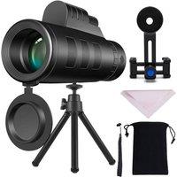 Nordara 80x100 HD Monocular Telescope Portable Compact Scope Hunting Camping in Black