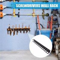 Nordara 2x Wall Mount Tool Organizer Rack Screwdriver Plier Holder Workshop in Black