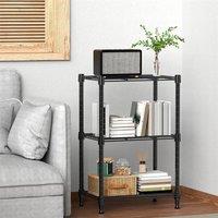 Nordara 450 lbs Steel Storage Shelving 3-Tier Utility Shelving Unit in Black