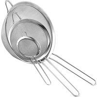 SPETLEK Stainless Steel Mesh Sieve Strainer Anti Corrosive 8cm 12cm in Metallic Silver