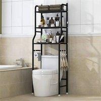 Nordara Black 3-Tier Over Toilet Storage Rack, Stainless Steel