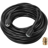 Nordara 20m High Pressure Washer Extension Hose, Heavy Duty M22-14 in Black