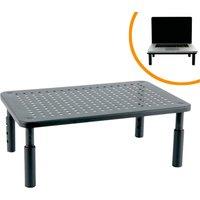 Nordara Black 3-Height Adjustable Metal Stand - Ergonomic Laptop Riser