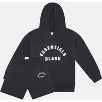 Blank Essentials Boy's Kids Arch Hoodie Short Set in Black | Size: 6-7 Years