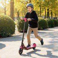SPORTNOW Electric Scooter, Lightweight Kids Scooter with LED Display in Pink