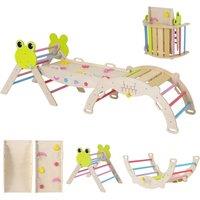 Costway 7-in-1 Toddler Climbing Set w/Ramp & Arch Wooden Playground Jungle Gym