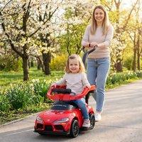 CASART 3-in-1 Kids Push Car Stroller Sliding Walking Car w/ Handle in Red