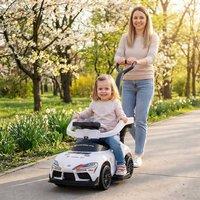 CASART 3-in-1 Kids Push Car Stroller Sliding Walking Car w/ Handle in White