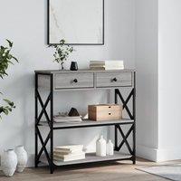Berkfield Home Console Table Grey Sonoma 75x28x75 cm Engineered Wood | Size: 75 x 28 x 75 cm