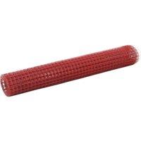 Berkfield Home Chicken Wire Fence Steel with PVC Coating 25x1 m Red