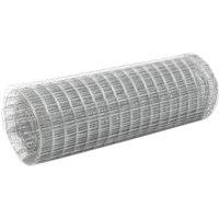 Berkfield Home Chicken Wire Fence Galvanised Steel 25x0.5 m Silver