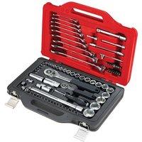 Facom RSL.151-EPW82PB 82-Piece 1/4in & 1/2in Drive Metric Socket Set in T in Red
