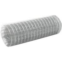 Berkfield Home Chicken Wire Fence Galvanised Steel 10x0.5 m Silver